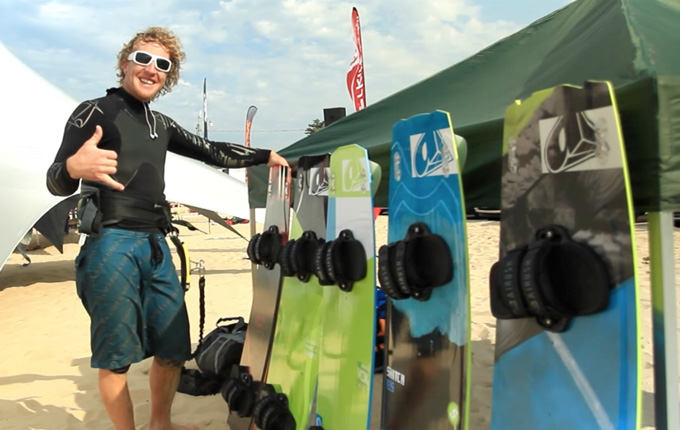 Matty Thames With Line Of 2015 Airush Kiteboards