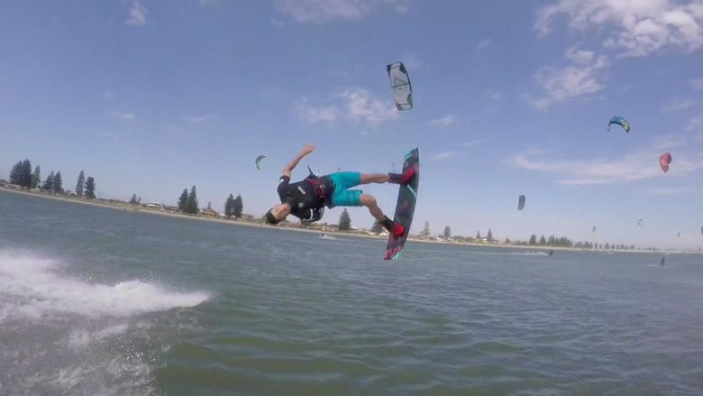 Kiteboarding at The Pond in Cape Town, South Africa