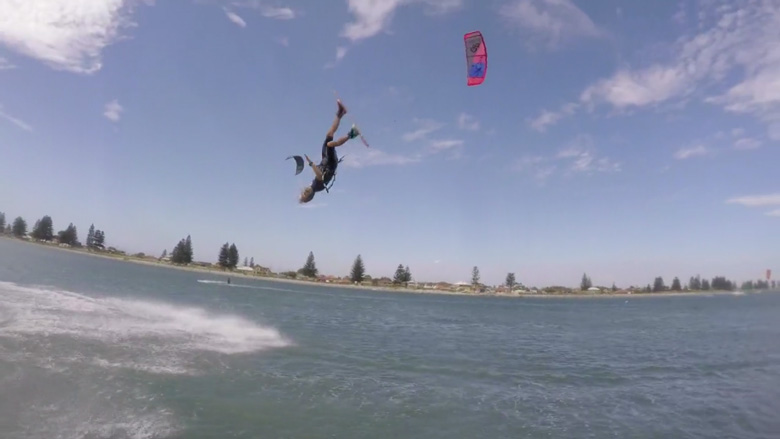 Kiteboarding at The Pond in Cape Town, South Africa