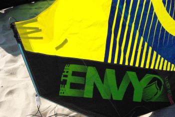 The 2013 Liquid Force Envy kiteboarding kite close up