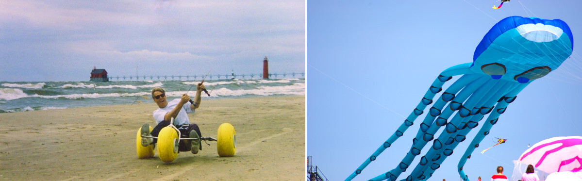 These designers can make anything fly! kite buggying and a giant parafoil octopus kite