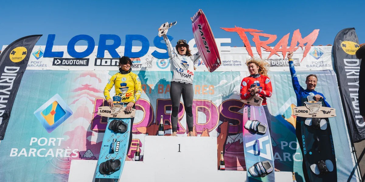 Alessa Mensch at Lords of Tram competition in Tarifa