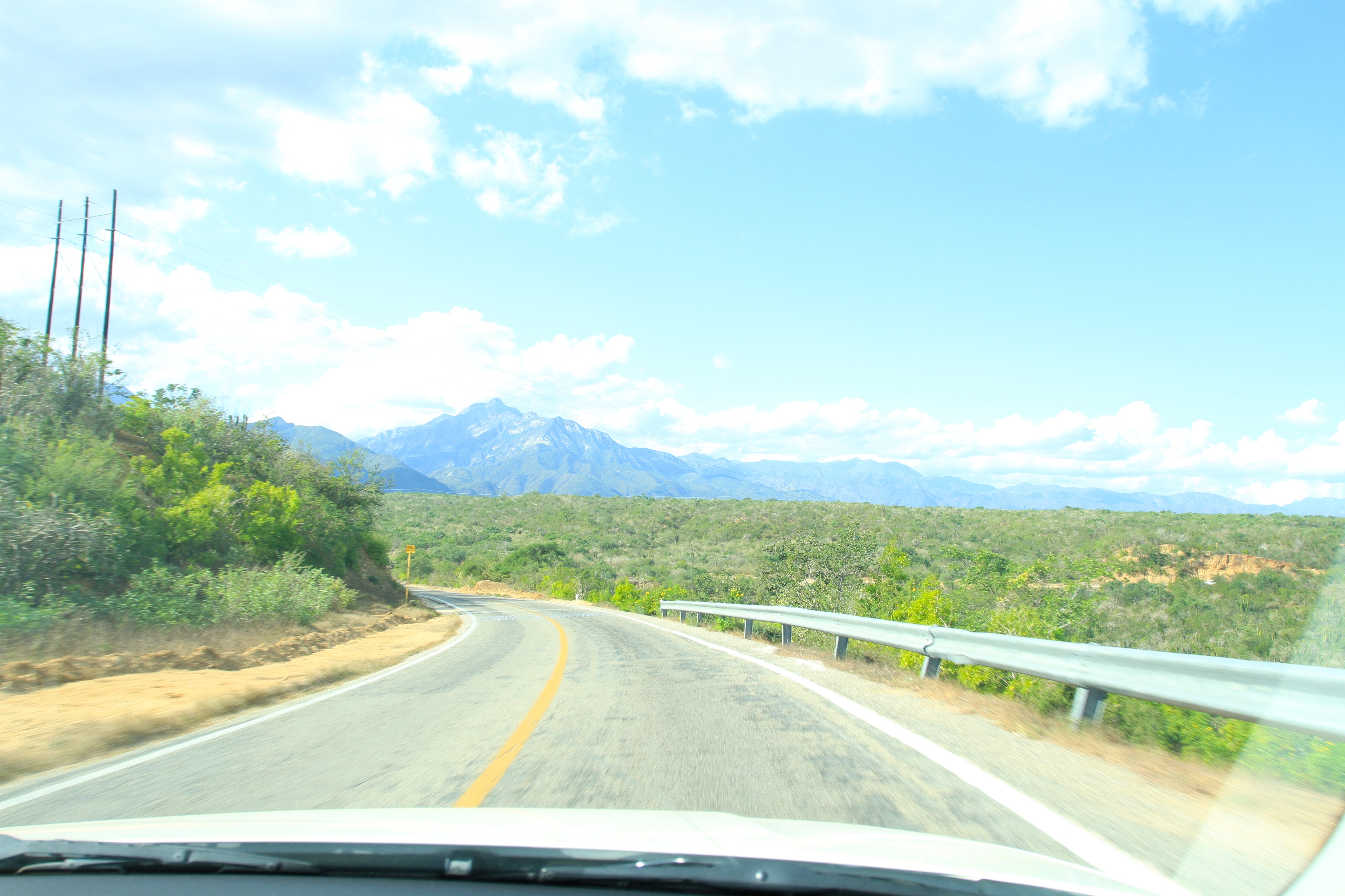 A view from the cockpit on the way to La Ventana