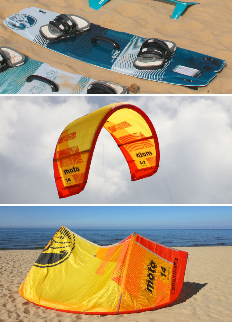 2019 Cabrinha Moto and Ace with H2O straps