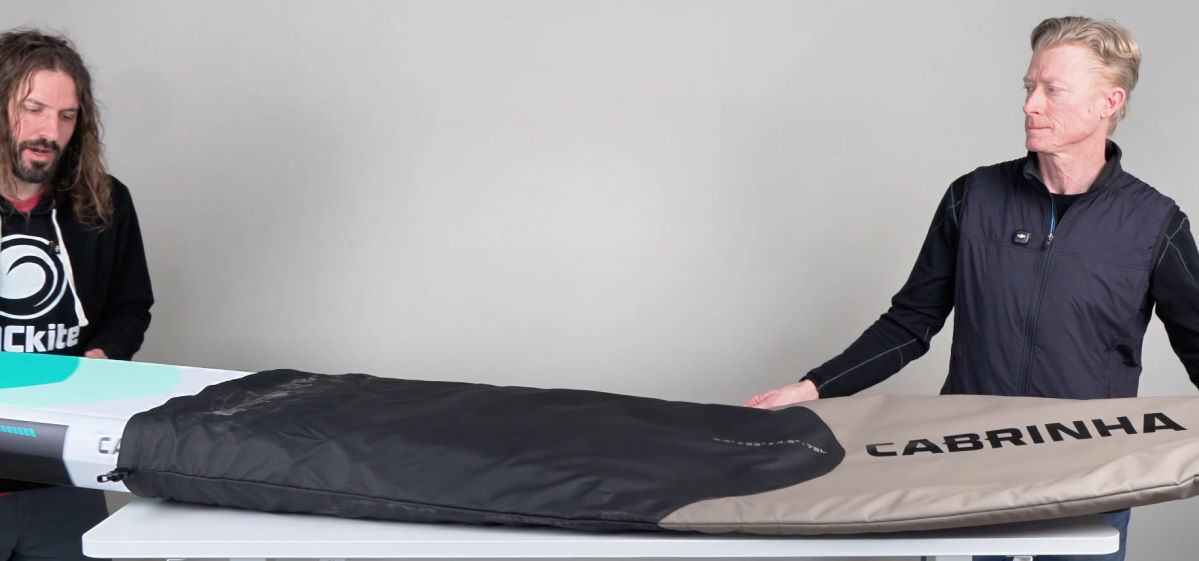 Tucker slides the Code out of its included daybag.