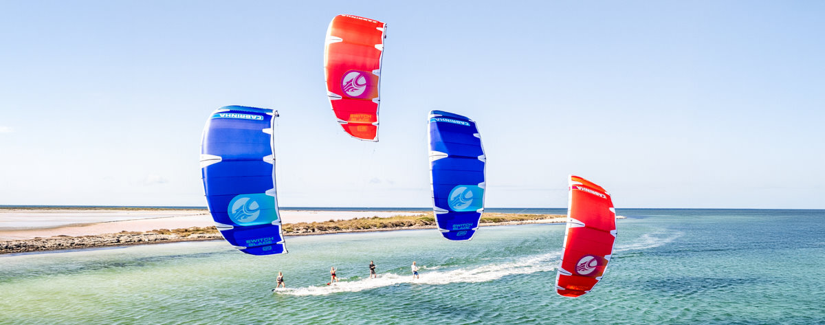 A fleet of 4 Switchblades flying together.