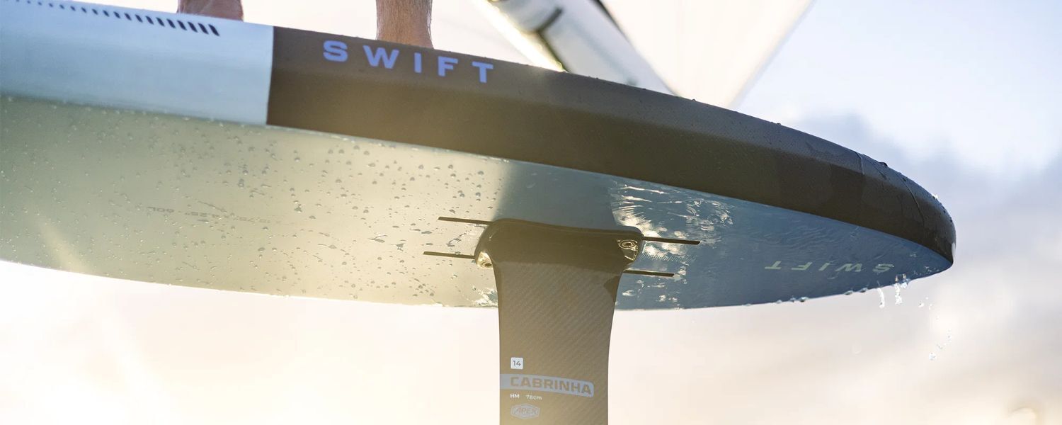 Closeup of the track system on the 2026 Cabrinha Swift
