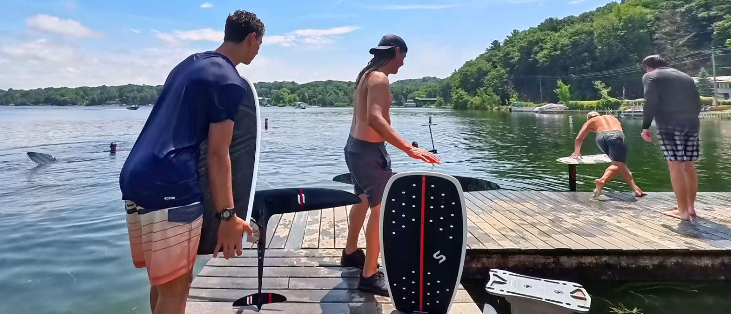 While you can dock start with the Kanga 1870, it's also good for other disciplines as well. Riders wait their turn to launch at Dock-a-palooza.