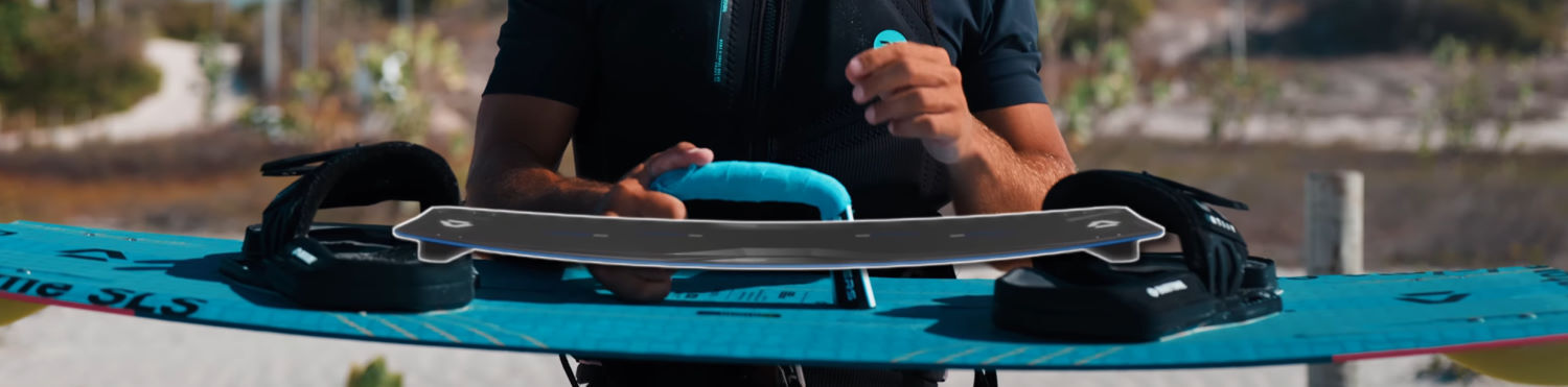 The rocker on the Jaime SLS helps you cut through chop. Side view of the Jaime SLS, showing its rocker curve.