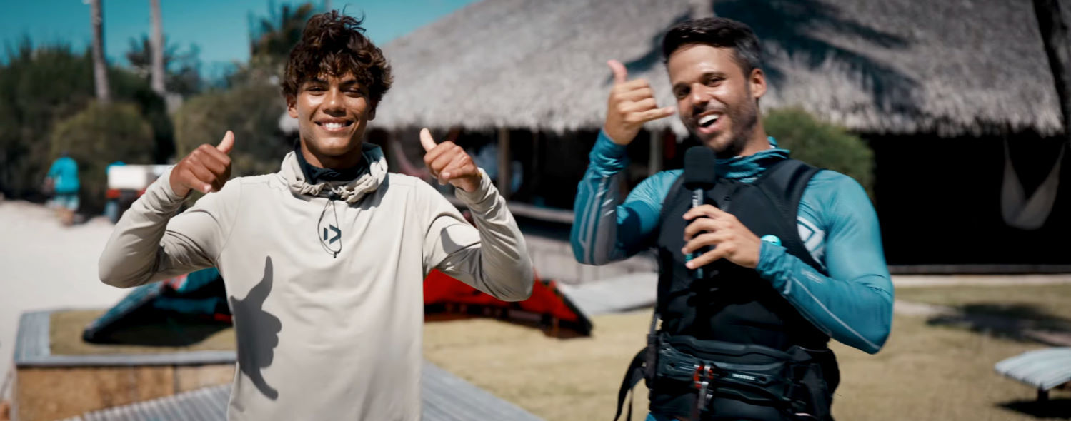 Let's go! Pierfrancesco and Rubens are stoked to get on the water.