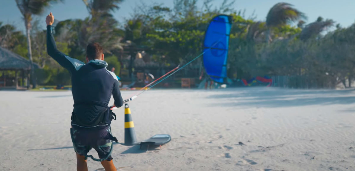 Gray's initial impression of the Reach was positive. Gray is ready to launch the North Reach kite.