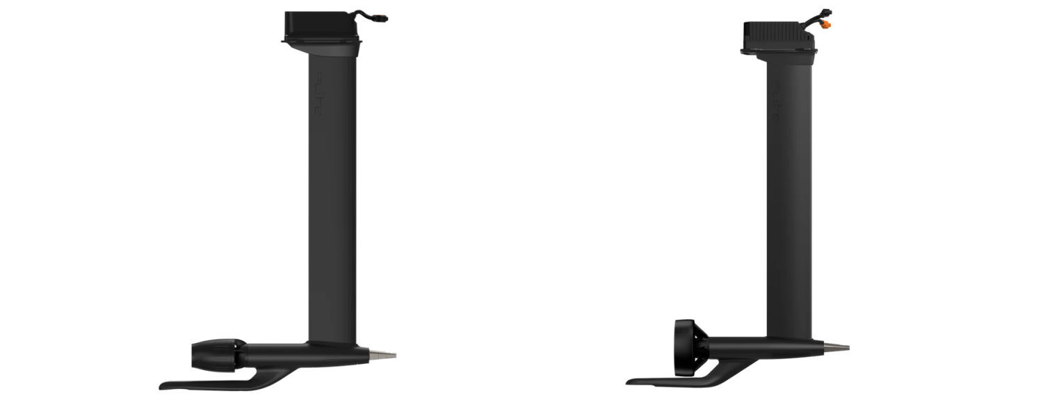 Each Fliteboard propulsion system has its advantages. The Jet 2 and Prop eFoil systems for Fliteboard.