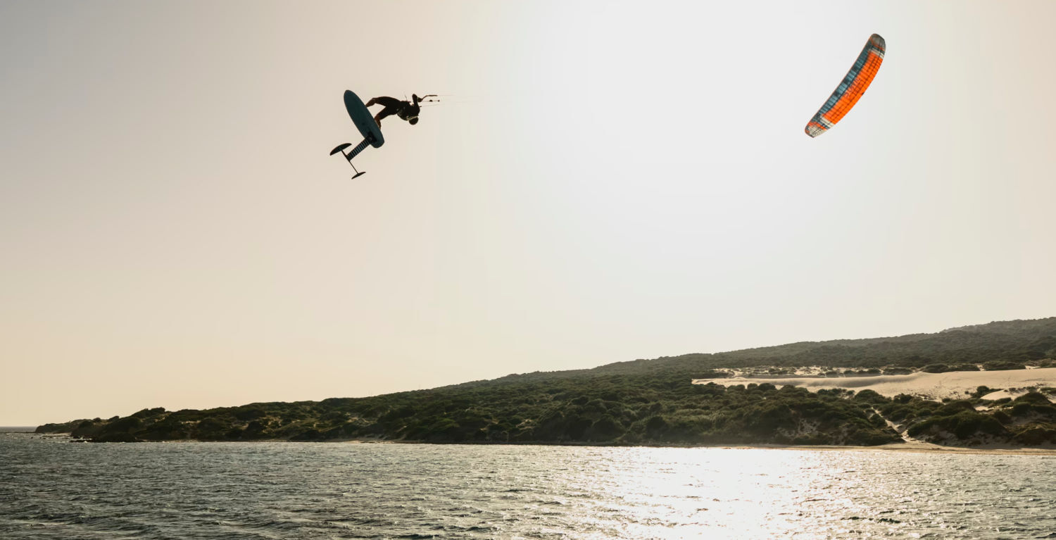 If you're all about foiling to the moon, try the Sonic 5. A kite foiler jumps high with the Sonic 5.