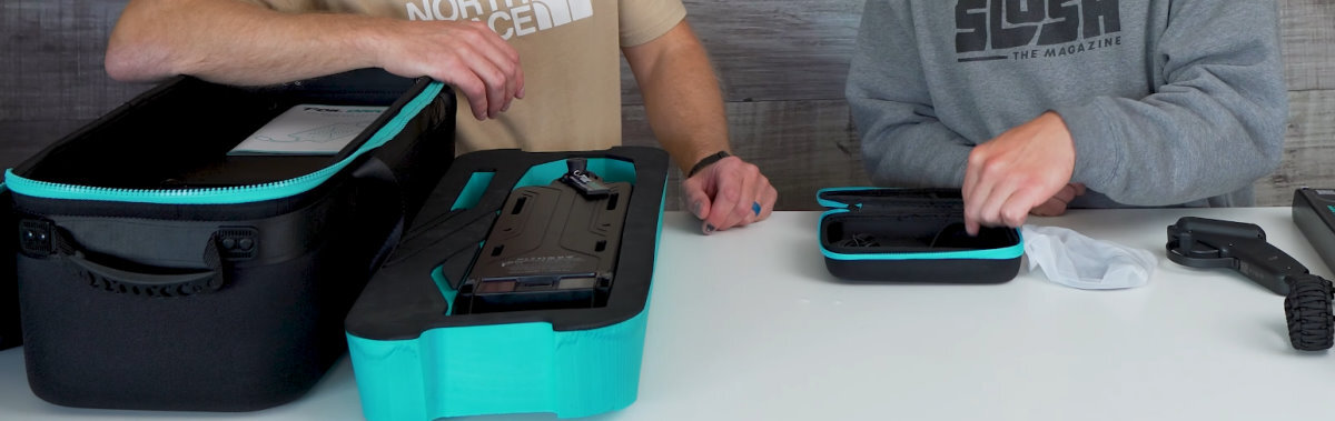 The controller has a case for its charger.