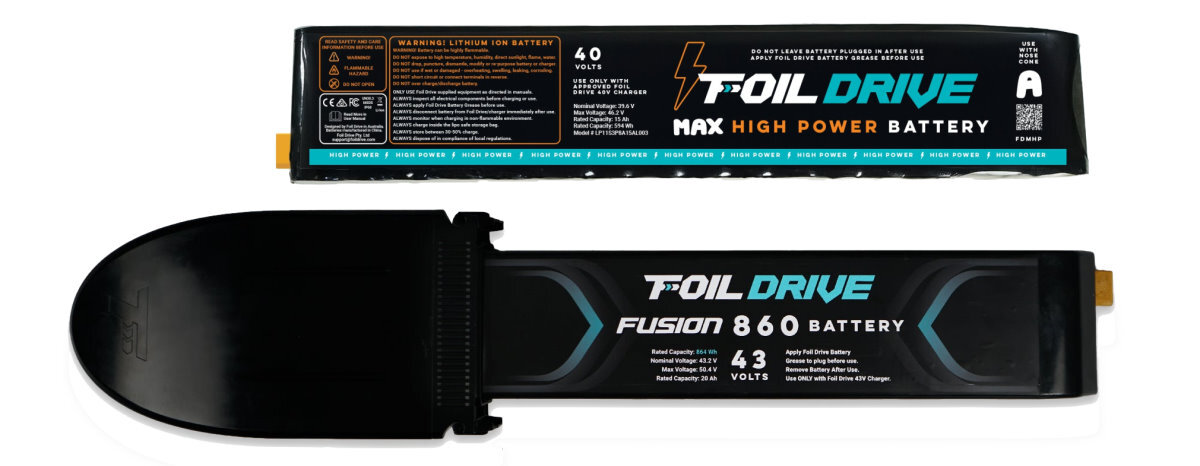 Comparison of the battery sizes between the Max and Fusion.