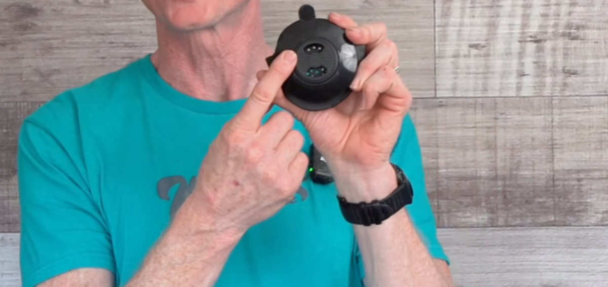 Jeff points to the adjustable ear vent.