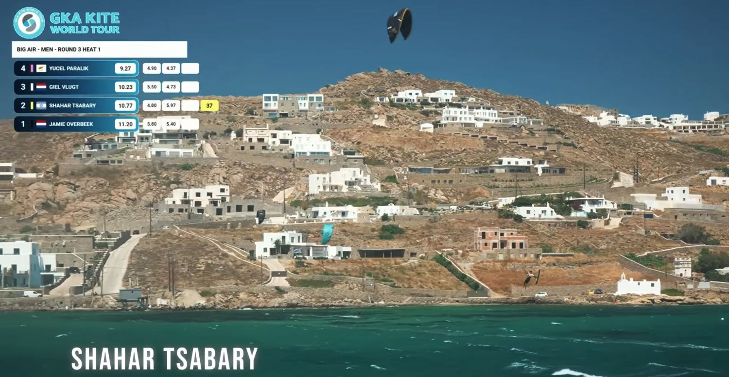 Shahar took the win with his performance. Shahar Tsabary competes with a big air trick.