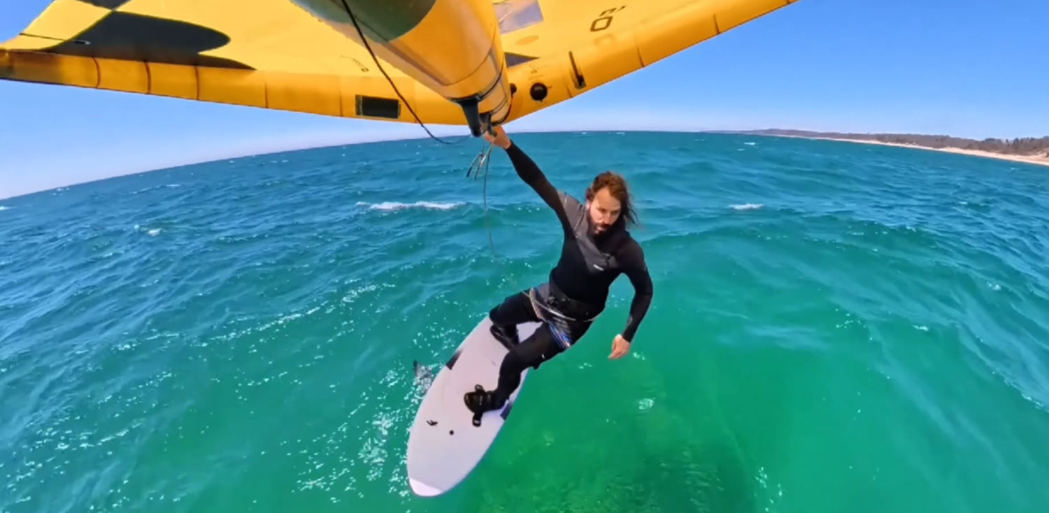 Once you can turn, your sessions will become a lot more fun. Tucker jibes while wing foiling.