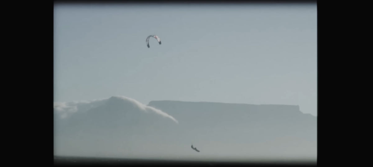 C-kites got the job done, but most people are happy they've evolved. Aaron rides an old-style C-kite.