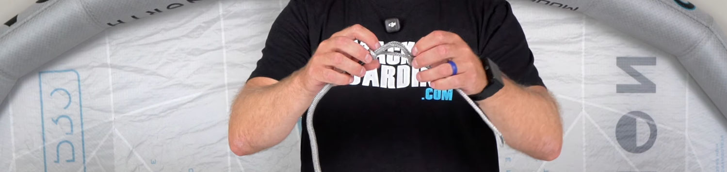 To remove an extension, just loosen the connection and slide the segments apart. Ryan demonstrates how to remove a segment from the main leash.