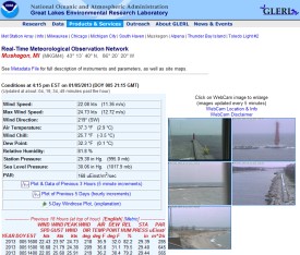 NOAA Muskegon weather page