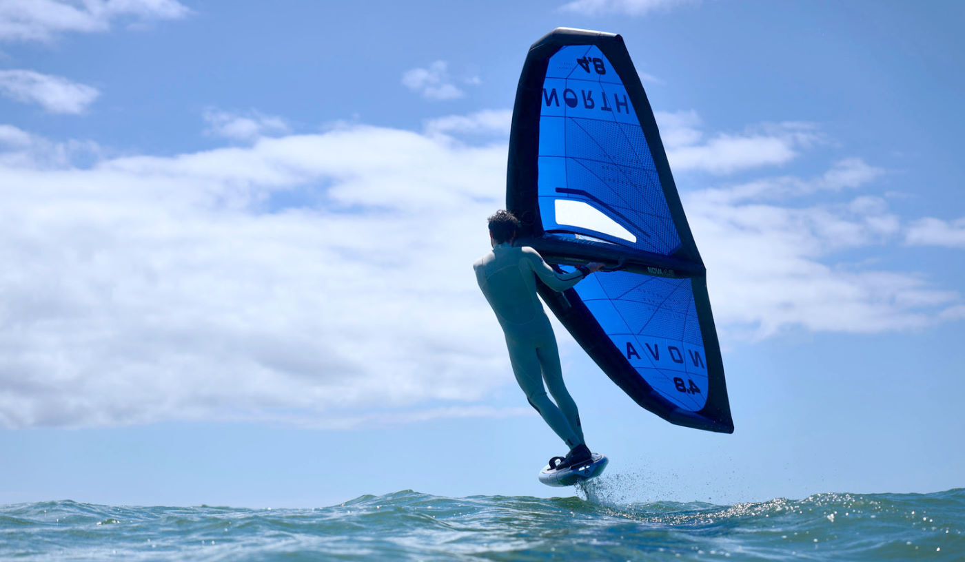 Riding on the 4.8m North Nova Wing