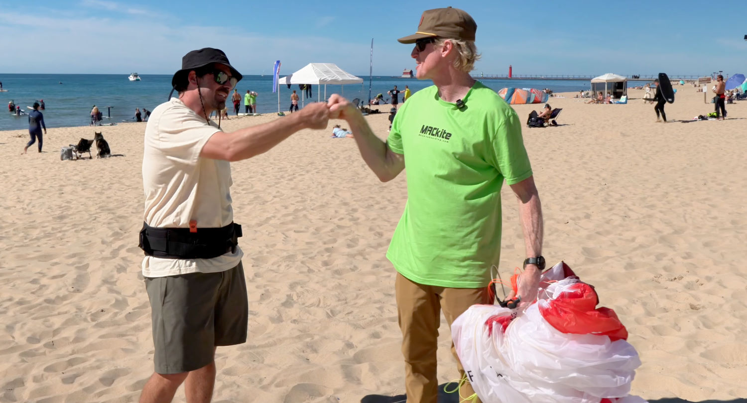 Jeff is stoked to get out and try this tip for himself. Jeff and Billy share a fist bump.