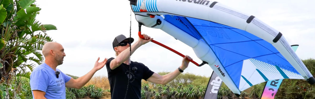 The boom fits right in with the SuperNatural's do-it-all mission. Jeff holds the wing up by holding the boom.