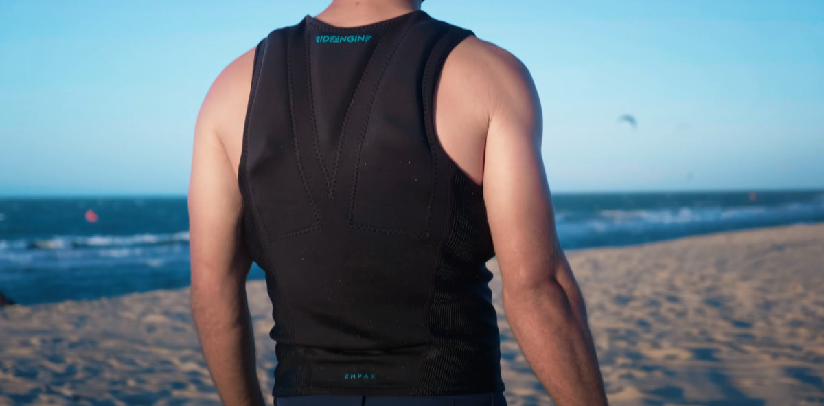 Rubens models the back of the Empax vest.