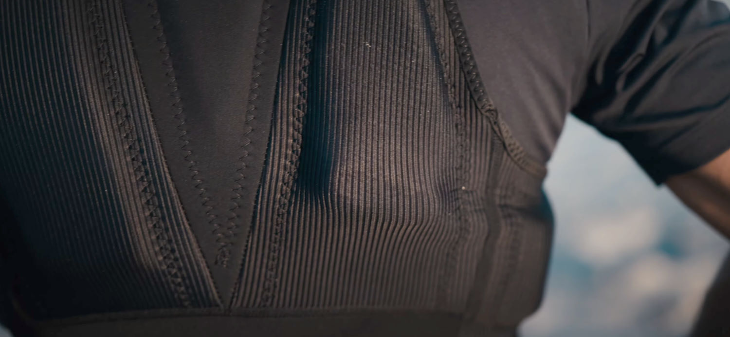 The back pads can get folded up. One of the back pads is folded in on itself inside its pocket on the Empax.