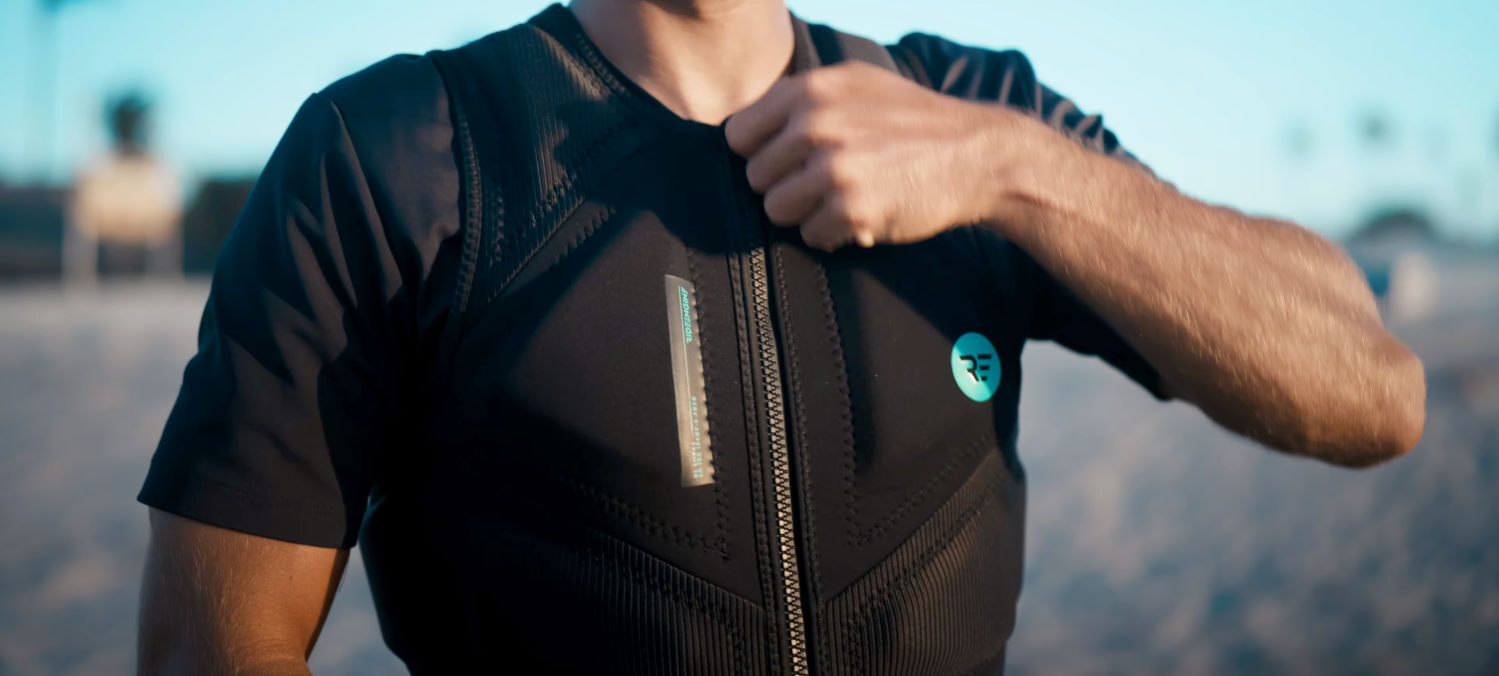 The zipper on the Empax is smooth and secure. Rubens zips up his Empax vest.