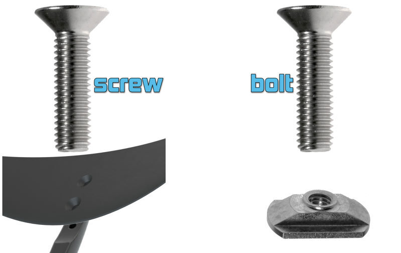 The same piece of hardware can be a screw or a bolt, depending on how it's used.