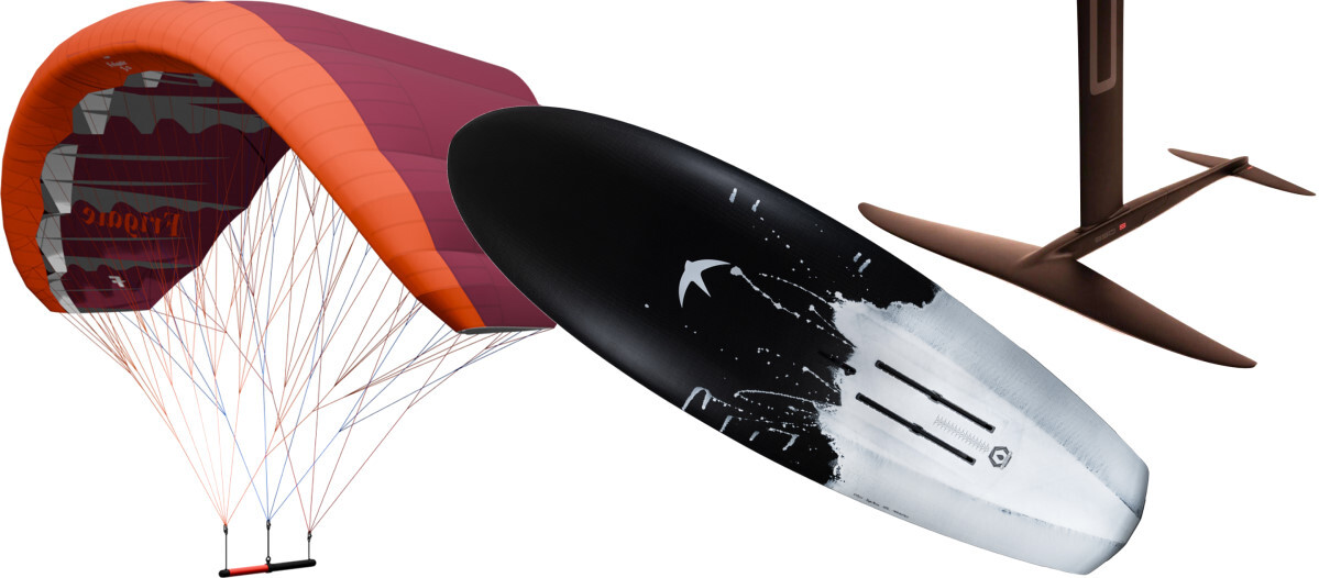 Jeff was confident he was ready to level up his parawing game. smaller parawing with the Code S 1300 foil and an Omen 120L SuperMarine board