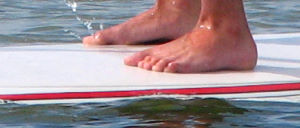 Stand Up Paddleboarding - toes gripping too hard