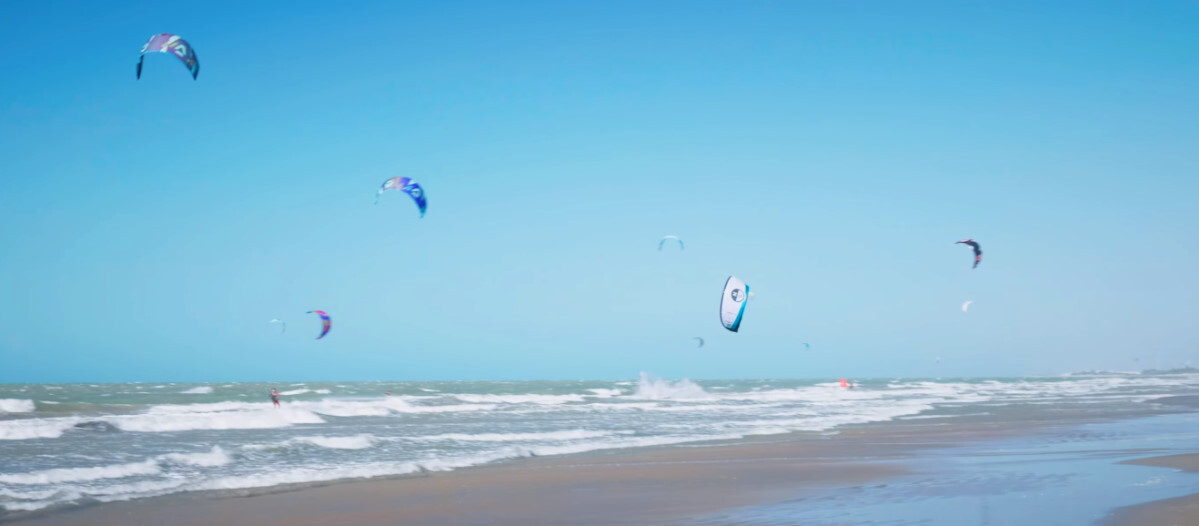 Both lead racers have wiped out! A racer wipes out near the shore.