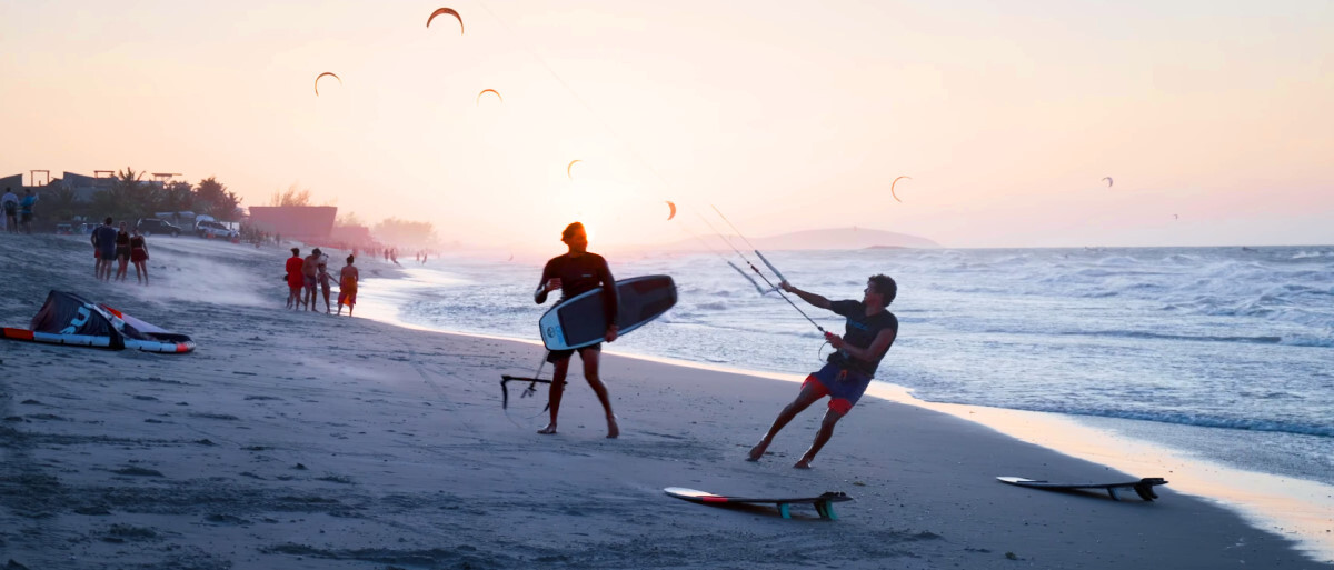 The finalists congratulate each other as the sun sets on the competition The finalists congratulate each other as the sun sets on the competition.